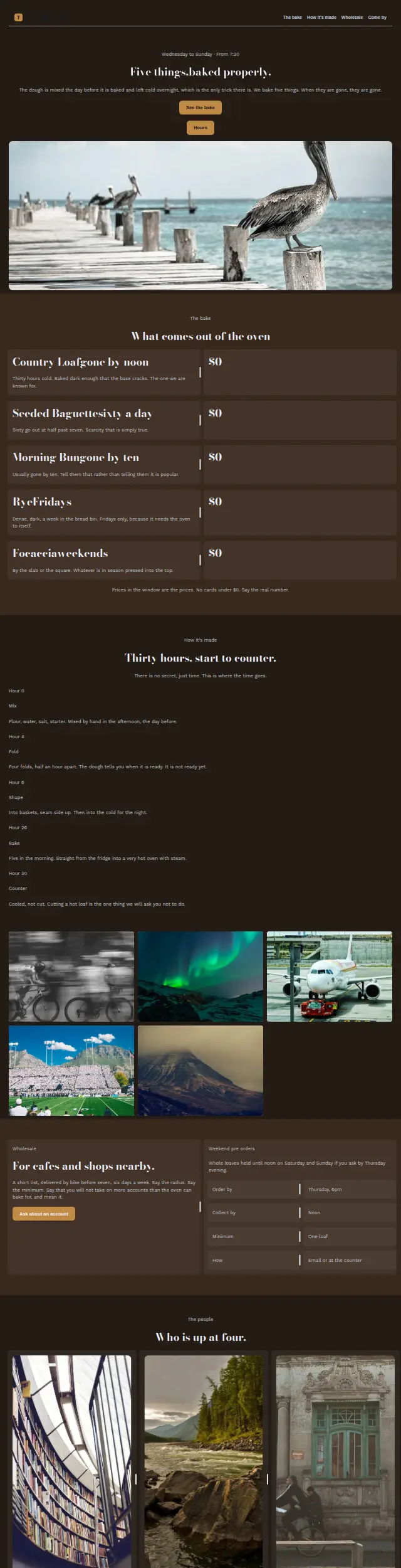 The Workshop design, the whole page as it renders